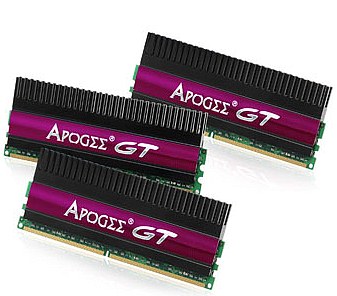 APOGEE GT triple-Channel DDR3 memory module kits